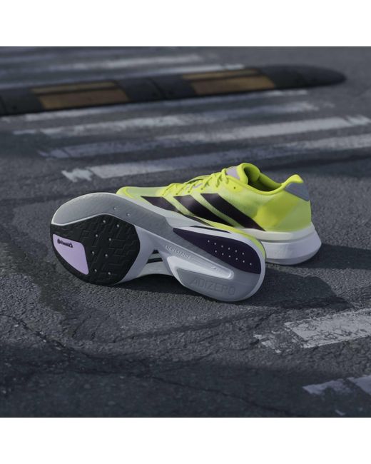 Adidas Yellow Adizero Boston 13 Road Running Shoes for men