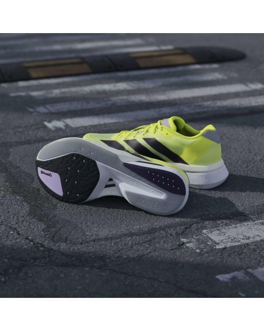 Adidas Yellow Adizero Boston 13 Road Running Shoes for men