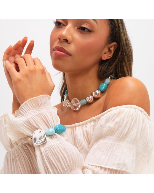Mood Blue And Resin Necklace
