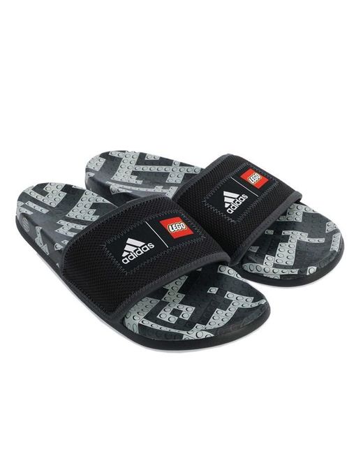 Adidas Black Adilette Comfort X Lego Slides for men