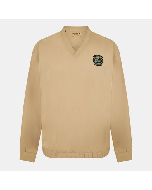 Lacoste Natural Golf Moisture Wicking Pullover Jumper for men