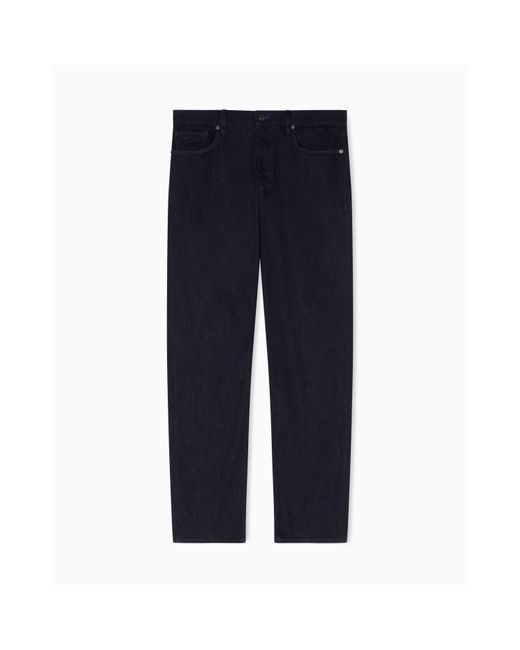 Emporio Armani Blue J76 Straight Fit Jeans for men