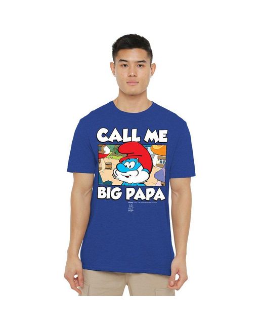 Other Blue Smurfs Call Me Big Papa T-Shirt Royal for men