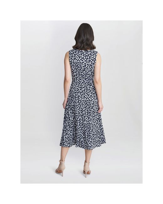 Gina Bacconi Blue Dolly Fit And Flare Jersey Dress