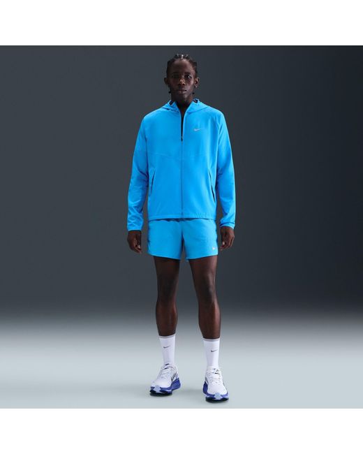 Nike Blue Miler Repel Running Jacket for men