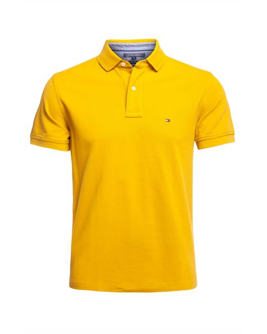 Tommy hilfiger Short Sleeve Tommy Knit Top in Yellow for Men (Mustard