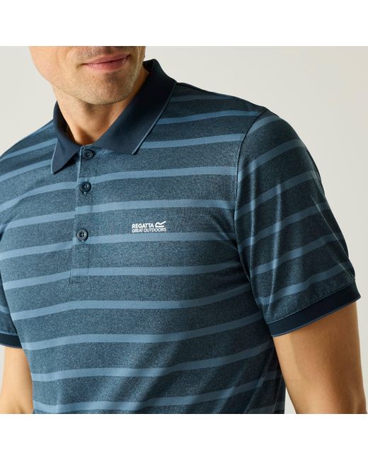 Regatta Blue Kildra Sweat-Wicking Polo Shirt for men