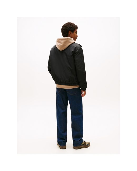 Tommy Hilfiger Black Padded Harrington Jacket for men