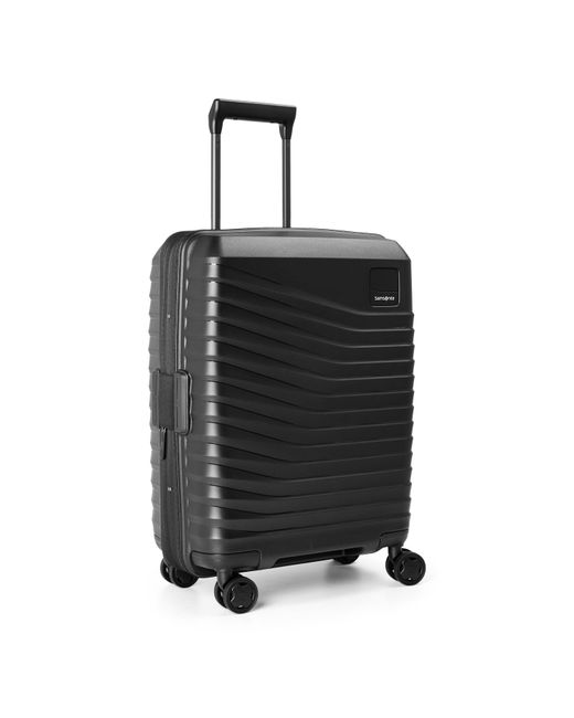 Samsonite Black Intuo Spinner 55X40X20/23Cm Exp Cabin Hard Suitcase