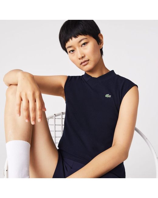Lacoste Blue Sport Organic Cotton Golf Polo Shirt