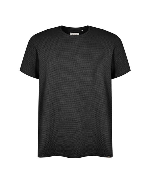 Firetrap Black Regular Fit Waffle T-Shirt for men