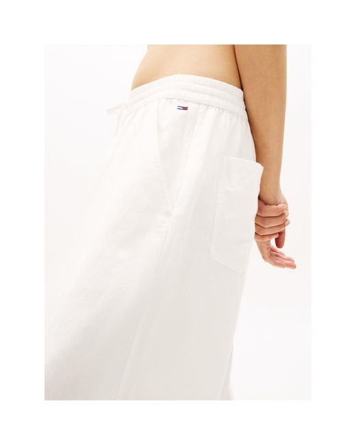Tommy Hilfiger White Straight Leg Trousers