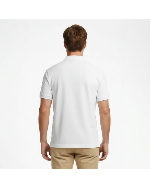 Tommy Hilfiger White Dc Zipped Short Sleeve Polo Shirt for men