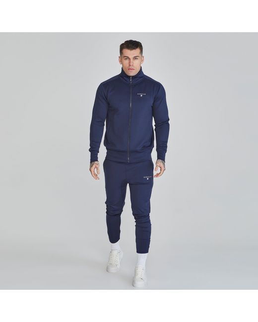 Siksilk Blue Tracksuit Top for men