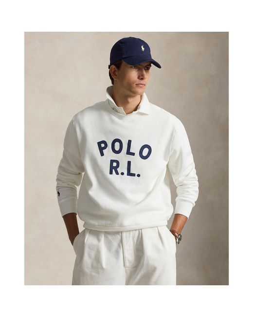 Polo Ralph Lauren White Crew Sweatshirt for men