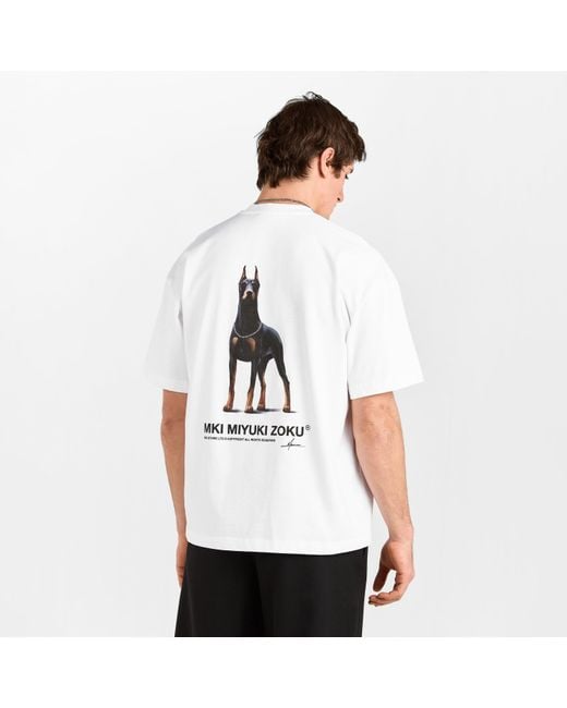 MKI Miyuki-Zoku White Rubi Dobie Oversized Fit Oversized T-Shirt for men