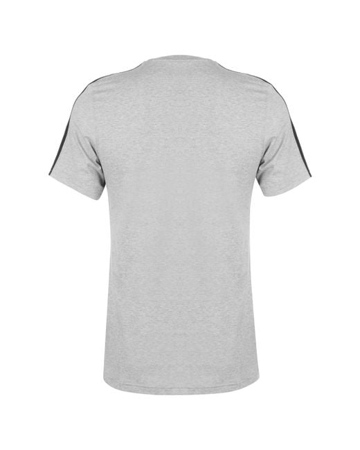Adidas Gray Essentials 3-Stripes T-Shirt for men
