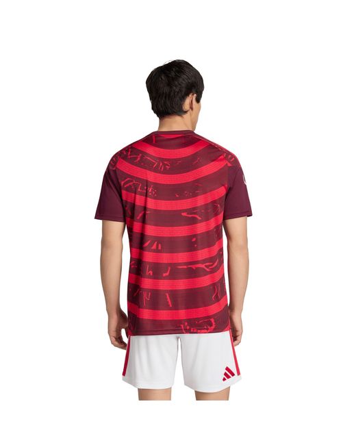Adidas Red Ajax Amsterdam Short Sleeve T-Shirt for men
