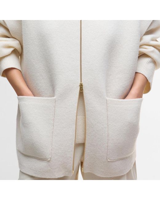 Barbour White Martha Sweater Vest