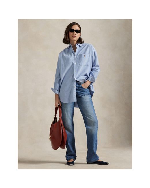 Polo Ralph Lauren Blue Long Sleeve Blouse