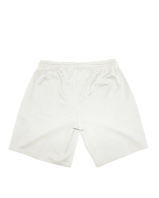 Aquascutum White Fleece Jogger Shorts for men