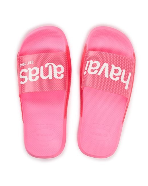Havaianas Pink Slide Flip Flops for men