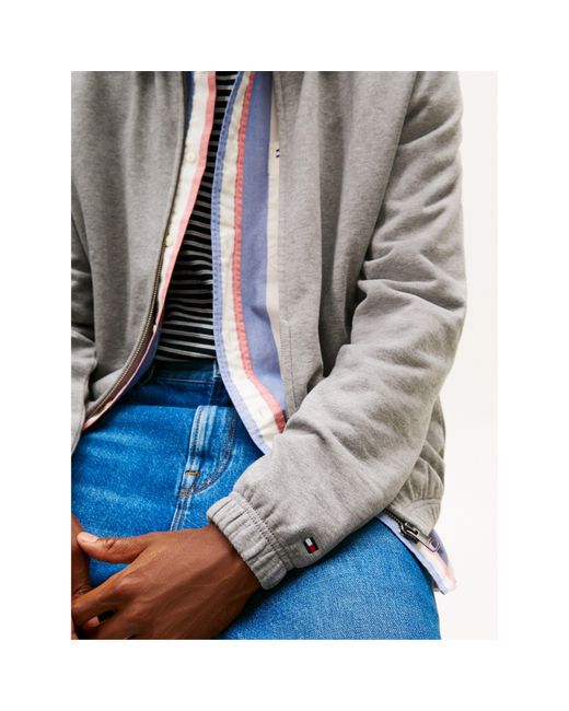Tommy Hilfiger Gray Terry Ivy Harrington Jacket for men
