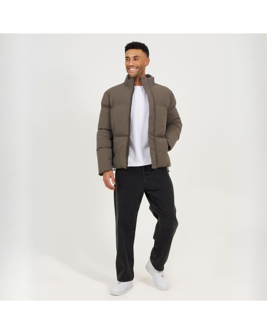Brave Soul Gray Medium Puffer Jacket for men