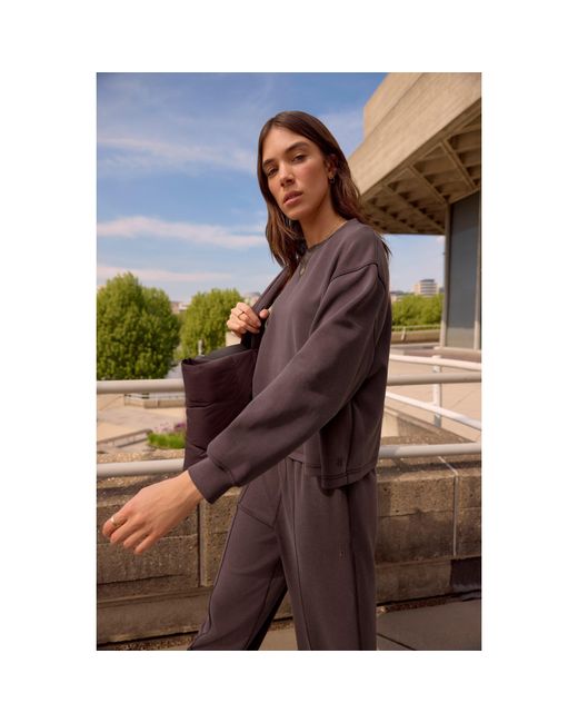 Sweaty Betty Purple Contoured Fit Breathable Crew Sweatshirt
