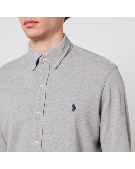 Ralph Lauren Gray Long Sleeve Plain Shirt for men