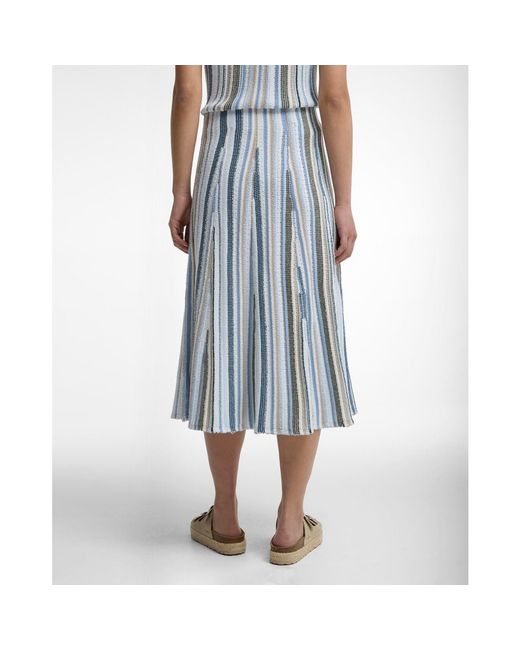Barbour Blue Midi Skirt