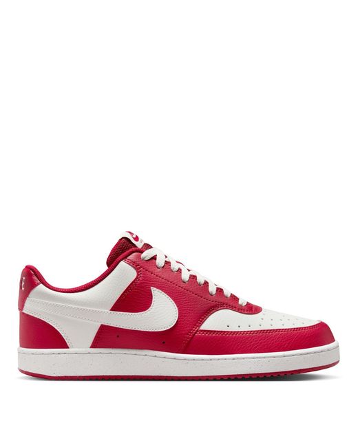 Nike Red Court Vision Low Trainers for men