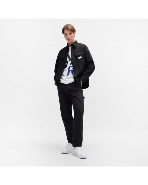 HUGO Black Mid-Weight Overshirt for men