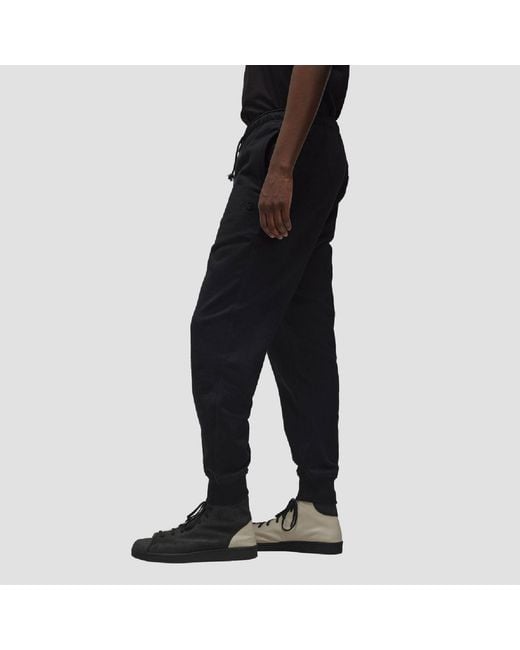 Y-3 Black Brushed Terry Cuffed Joggers for men