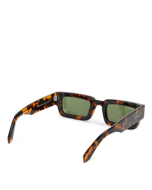 Off-White c/o Virgil Abloh Green Geometric Square Sunglasses