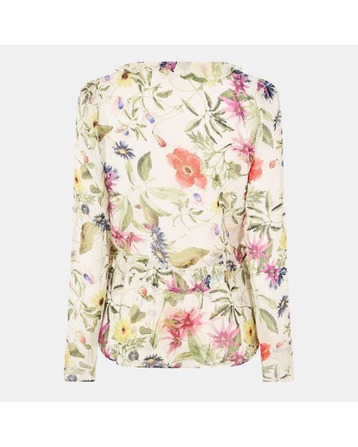 French Connection White Fc Monica Long-Sleeve Blouse