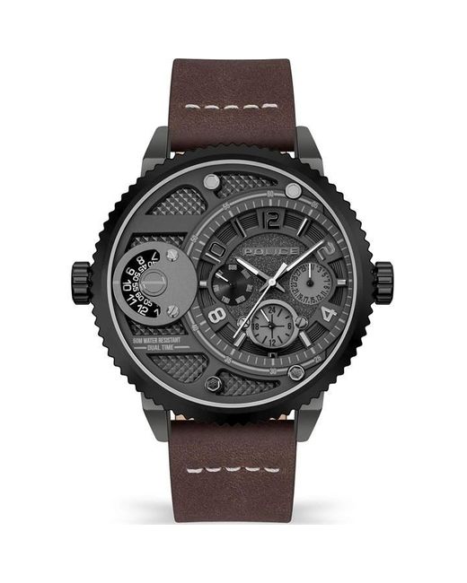 Police Black Stainless Steel Fashion Analogue Watch for men