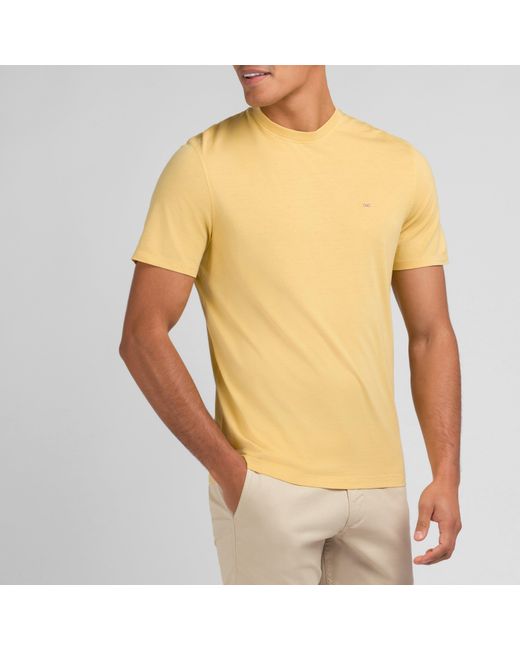 Eden Park Yellow Plain Short-Sleeved T-Shirt for men