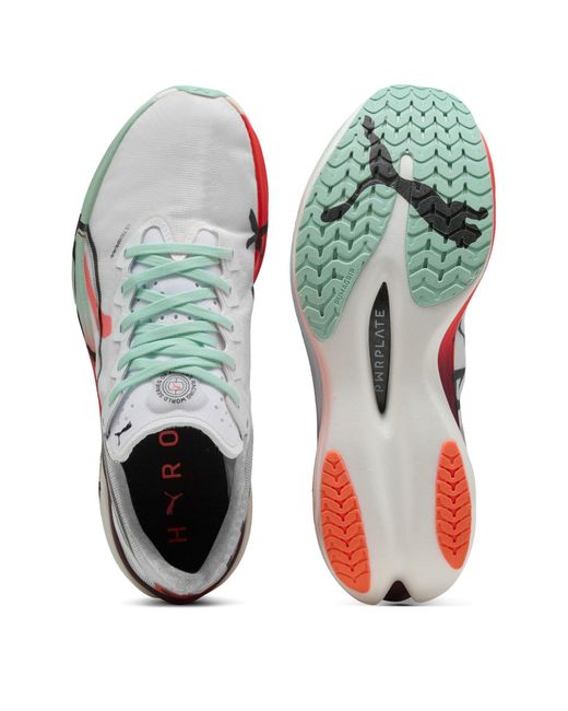 PUMA White Deviate Nitro Elite 3 Road Running Shoes