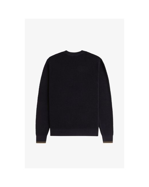 Fred Perry Blue Crew Neck Jumper for men