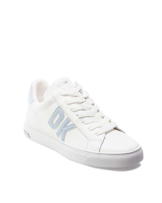 DKNY White Abeni Lace Up Trainers Size 3.5