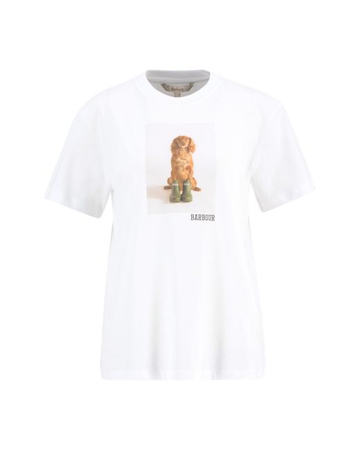 Barbour White Bedale T-Shirt