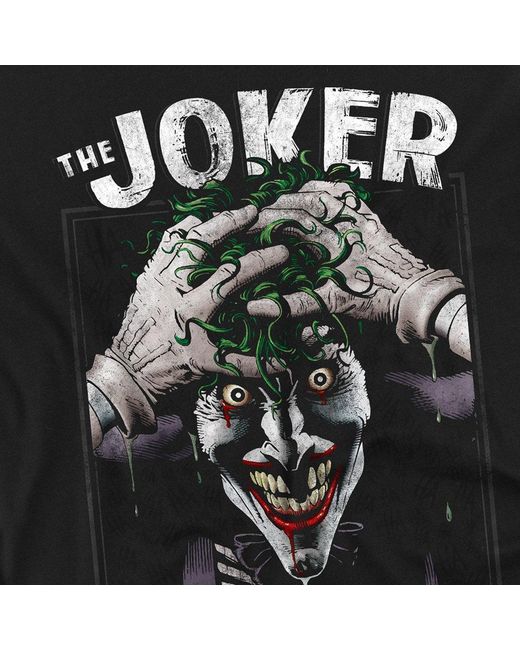 The Batman Black Crazed Joker Cotton T-Shirt for men