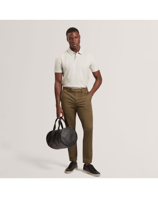 Ted Baker Natural Short Sleeve Polo Shirt for men