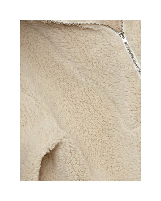 Phase Eight Natural Ione Borg Zip Funnel Neck Jacket