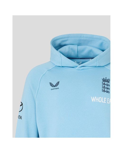 Castore Blue 26/27 England Cricket Performance Hoodie for men