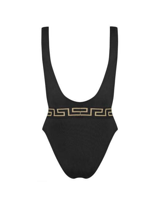 Versace Black Greca Bodysuit