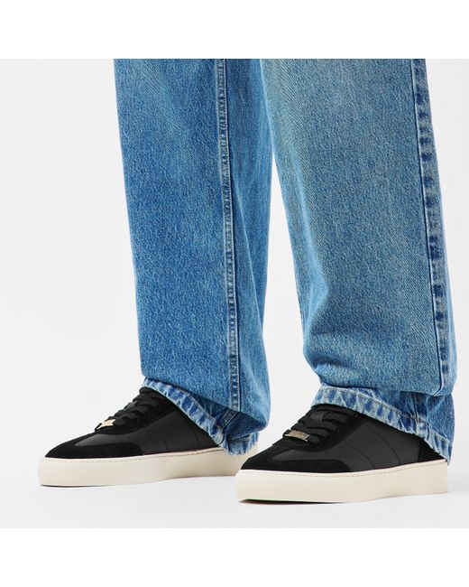 Steve Madden Black Lyonell Court Trainers for men