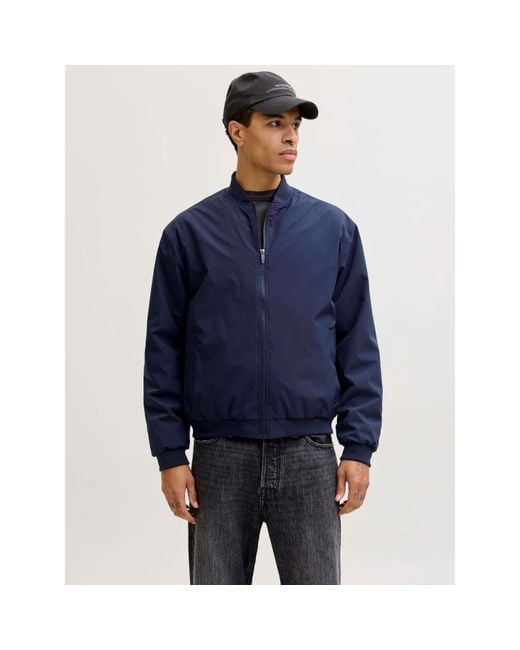 Jack & Jones Blue Charge Bomber Jacket for men