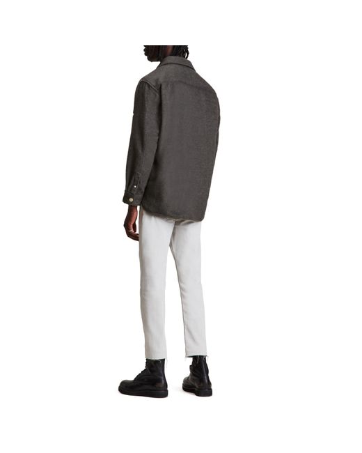 AllSaints Gray Dillingham Long Sleeve Shirt for men